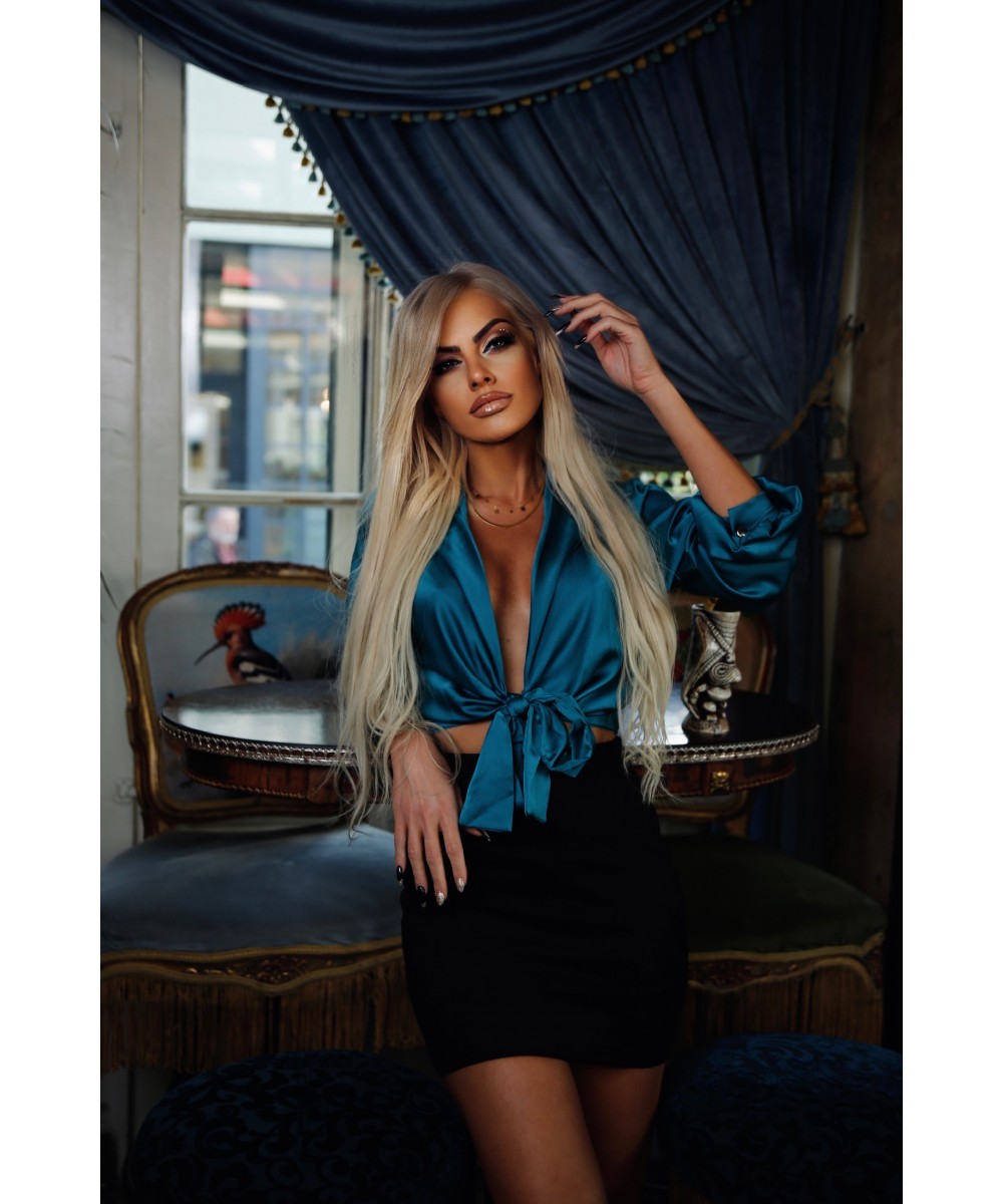 FW // ΤΟΠ ΣΑΤΕΝ ΤΥΡΚΟΥΑΖ  // SATIN TOP