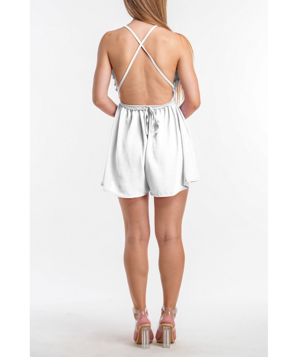 SS// ΟΛΟΣΩΜΟ ΛΕΥΚΟ ΣΟΡΤΣ// WHITE PLAYSUIT 