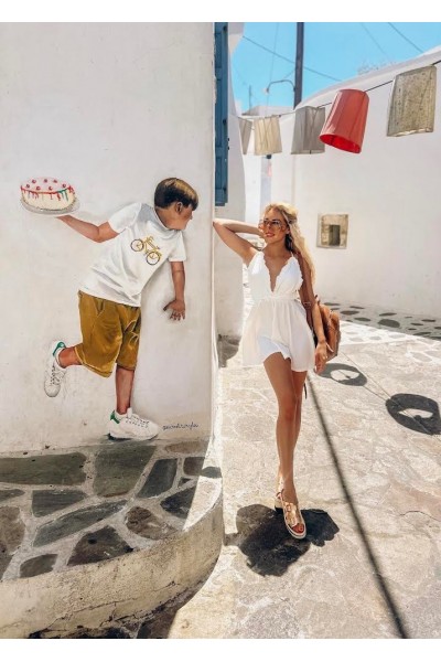 SS// ΟΛΟΣΩΜΟ ΛΕΥΚΟ ΣΟΡΤΣ// WHITE PLAYSUIT 