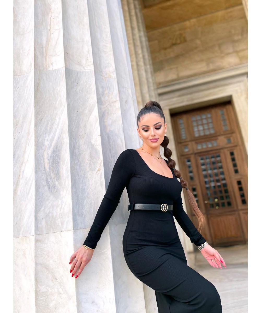 FW // ΜΙΝΤΙ ΦΟΡΕΜΑ ΜΕ ΖΩΝΗ ΚΑΙ ΣΚΙΣΙΜΟ ΣΤΟ ΠΟΔΙ // MIDI DRESS 