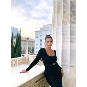 FW // ΜΙΝΤΙ ΦΟΡΕΜΑ ΜΕ ΖΩΝΗ ΚΑΙ ΣΚΙΣΙΜΟ ΣΤΟ ΠΟΔΙ // MIDI DRESS 