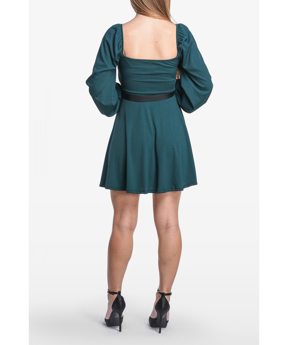 FW // ΜΙΝΙ ΦΟΡΕΜΑ ΡΙΠ ΠΡΑΣΙΝΟ  (cod: 23611)