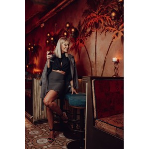 FW // ΜΙΝΙ ΦΟΥΣΤΑ ΨΗΛΟΜΕΣΗ // MINI SKIRT // ΓΚΡΙ