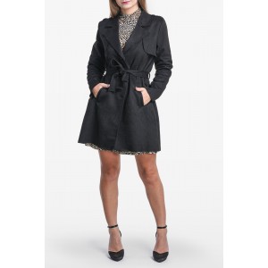 FW // ΠΑΝΩΦΟΡΙ ΣΟΥΕΝΤ ΓΚΡΙ ΜΕ ΖΩΝΗ // SUEDE GREY OVERCOAT WITH BELT