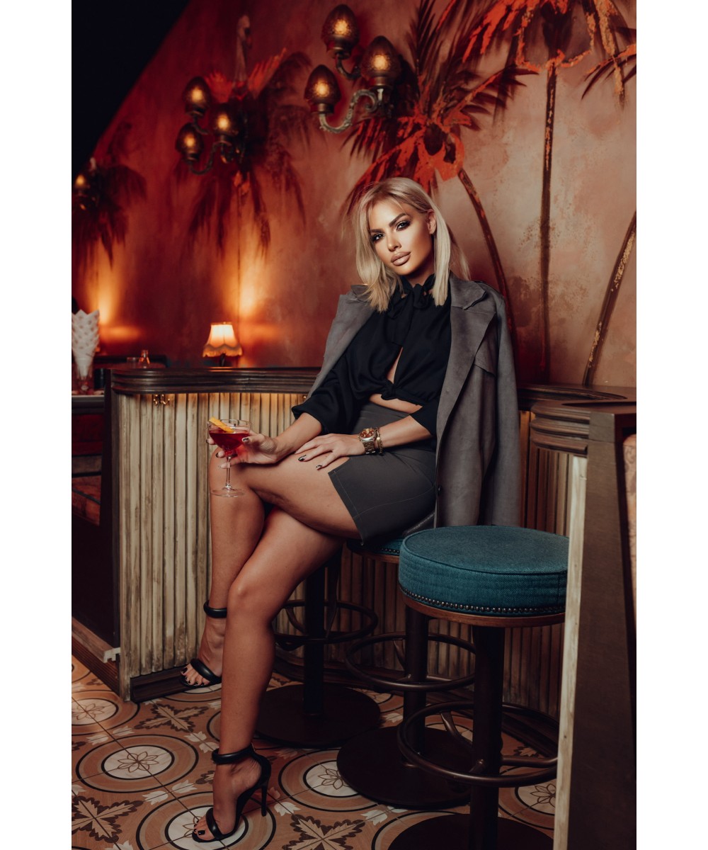 FW // ΠΑΝΩΦΟΡΙ ΣΟΥΕΝΤ ΓΚΡΙ ΜΕ ΖΩΝΗ // SUEDE GREY OVERCOAT WITH BELT