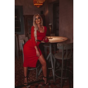 FW // ΜΙΝΤΙ ΦΟΡΕΜΑ ΜΕ ΖΩΝΗ ΚΑΙ ΣΚΙΣΙΜΟ ΣΤΟ ΠΟΔΙ // MIDI DRESS 