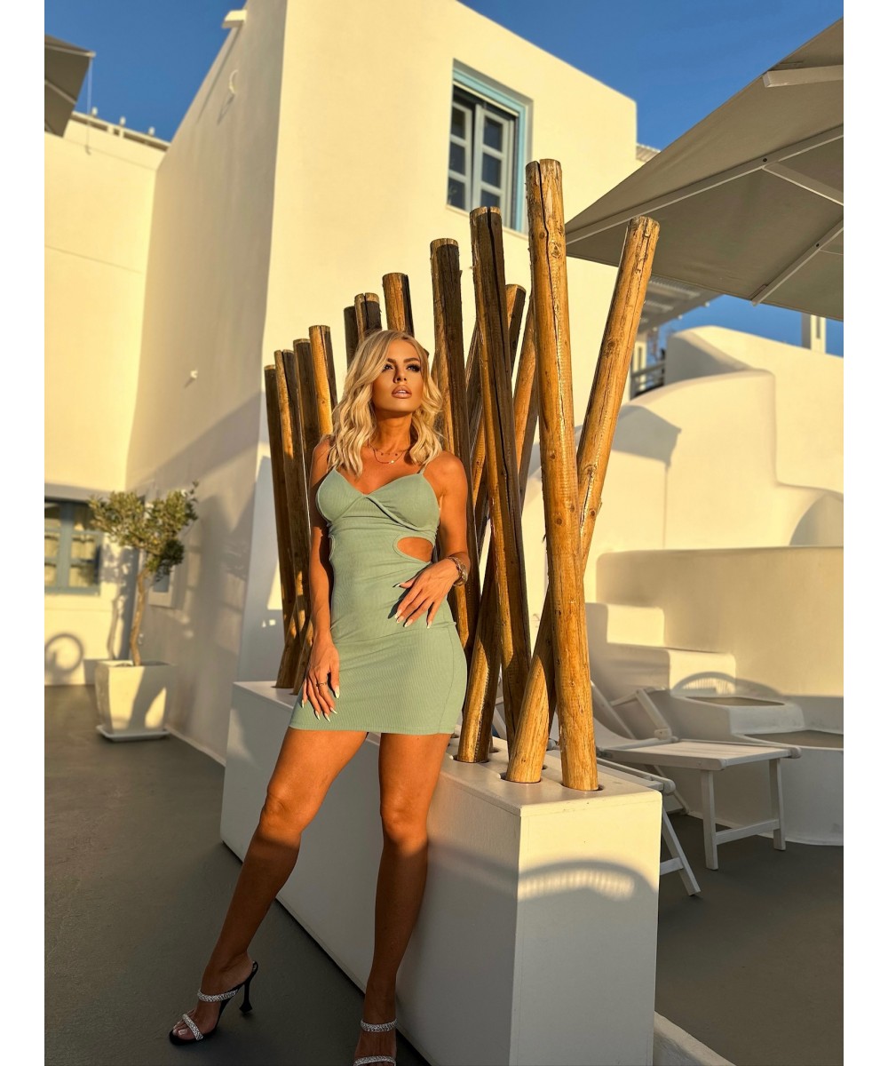 SS // ΦΟΡΕΜΑ ΜΕΝΤΑ ΜΕ ΤΙΡΑΝΤΕΣ CUT OUT SIDE // MINI DRESS