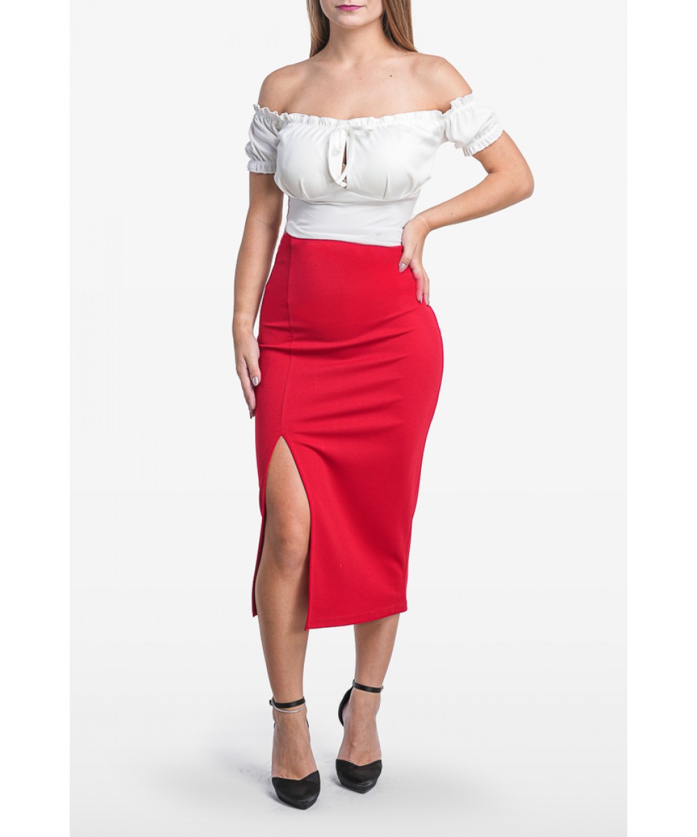 FW // ΜΙΝΤΙ ΦΟΥΣΤΑ ΜΕ ΣΚΙΣΙΜΟ // RED SKIRT