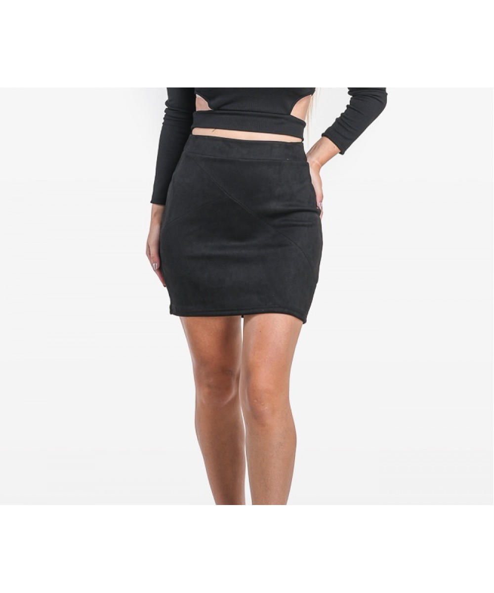 FW // ΣΟΥΕΝΤ ΜΙΝΙ ΦΟΥΣΤΑ  ΨΗΛΟΜΕΣΗ // MINI SUEDE HIGH WAIST SKIRT 