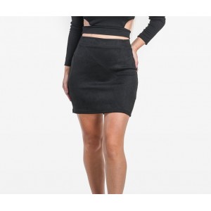 FW // ΣΟΥΕΝΤ ΜΙΝΙ ΦΟΥΣΤΑ  ΨΗΛΟΜΕΣΗ // MINI SUEDE HIGH WAIST SKIRT 