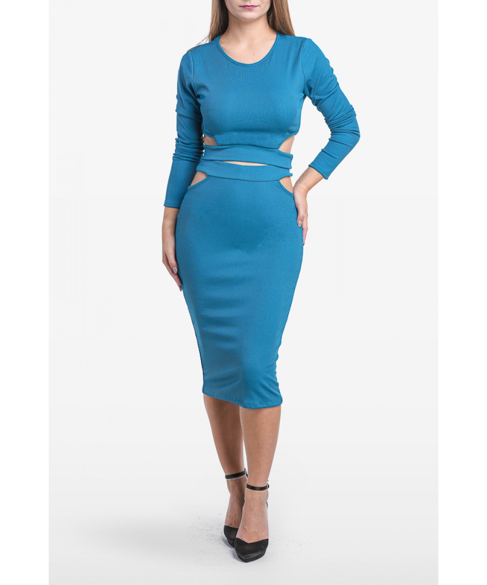 FW // ΣΕΤ ΤΥΡΚΟΥΑΖ ΜΕ ΑΝΟΙΓΜΑΤΑ // CUT OUT SET TURQOISE